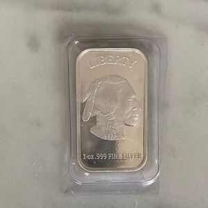 1 oz Silver Bar Native American Profile